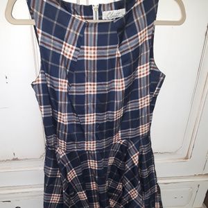 Fit flare plaid dress